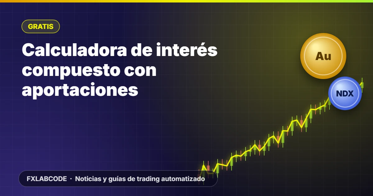 Calculadora de interés compuesto con aportaciones mensuales e inflación