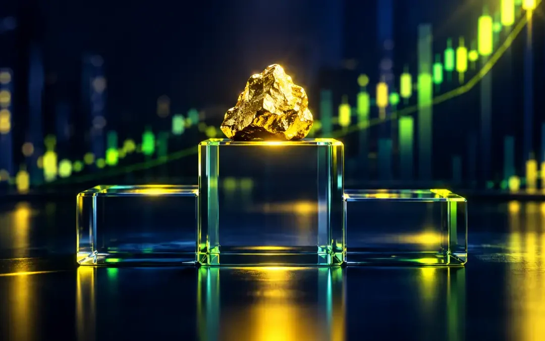 DarwinIA: podio de cristal con una pepita de oro que simboliza al DARWIN GRT número 1